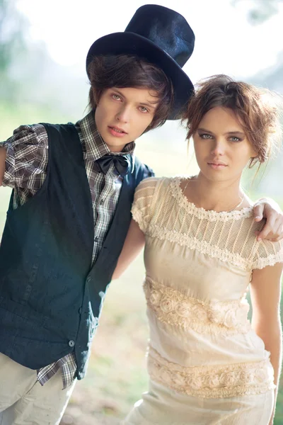Young couple fashion — Stock Photo, Image