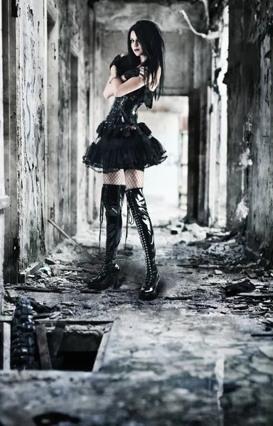 Goth kadın — Stok fotoğraf