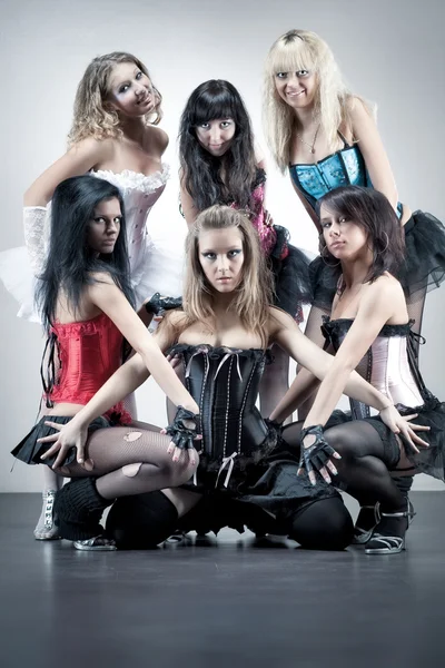 Equipo de seis mujeres — Foto de Stock