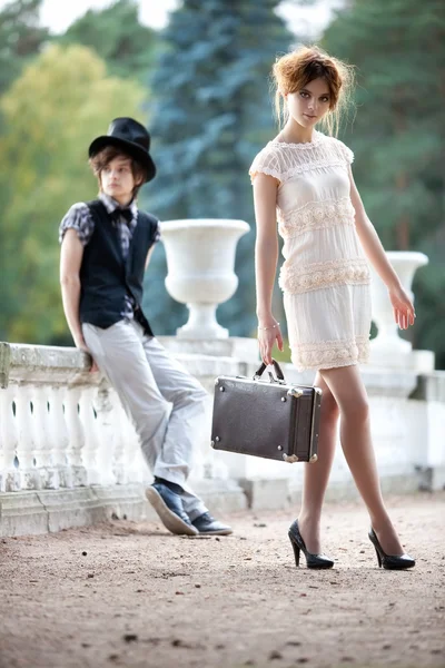 Genç çift moda — Stok fotoğraf