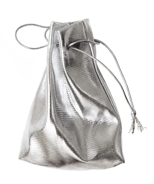 Liten silver väska — Stockfoto