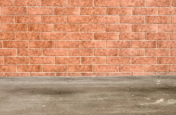 벽돌 벽과 평평한 바닥 — 스톡 사진