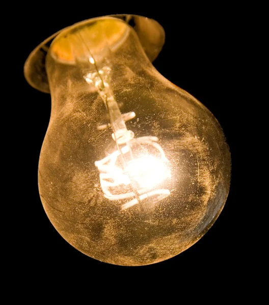 오래 된 더러운 빛나는 전구 — 스톡 사진