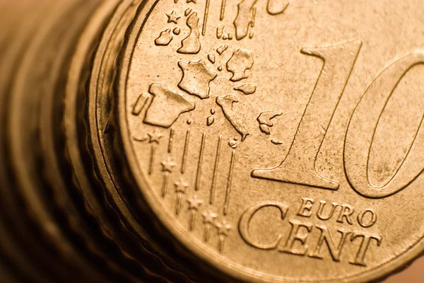 stock image Euro cent coin macro