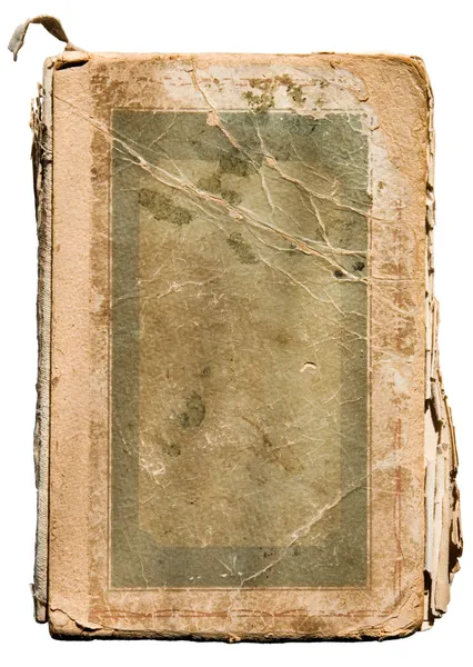 Zeer oude gescheurde boek op wit — Stockfoto