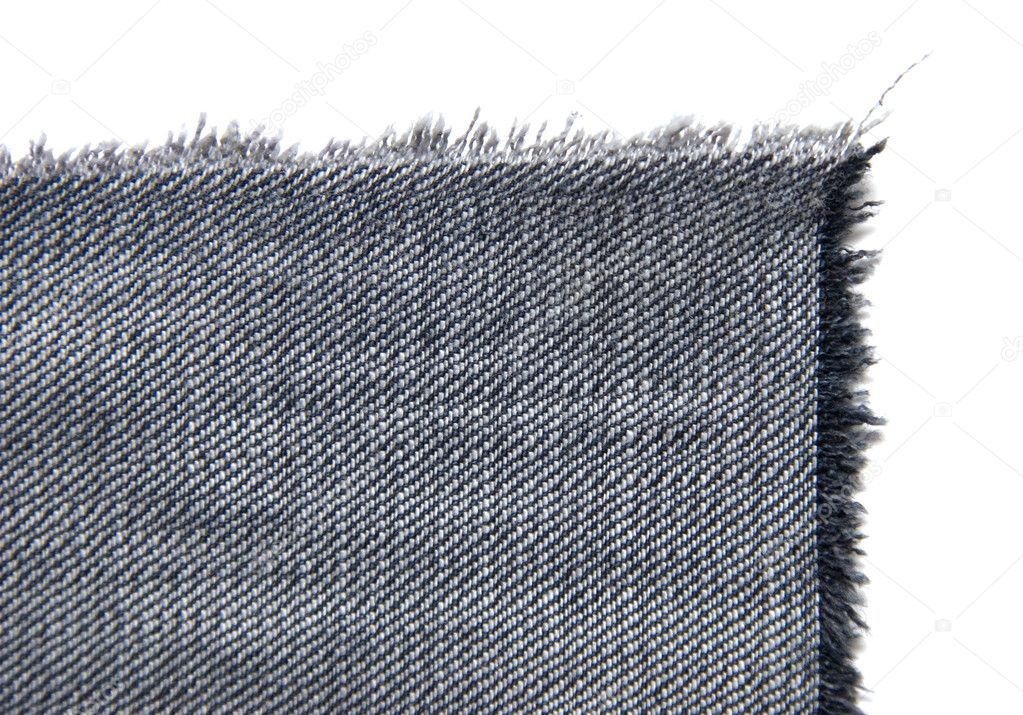 Fabric with fringe on white