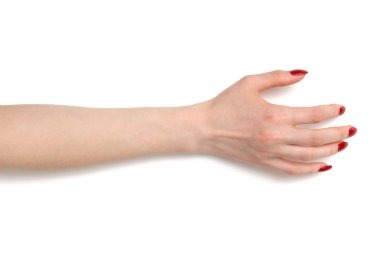 Woman taking hand clipart