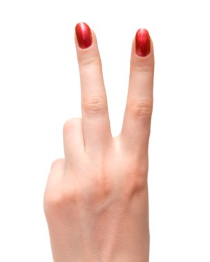 Victory sign clipart