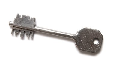 Modern metallic key clipart