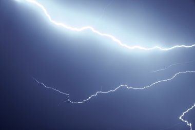 Lightning in the night clipart