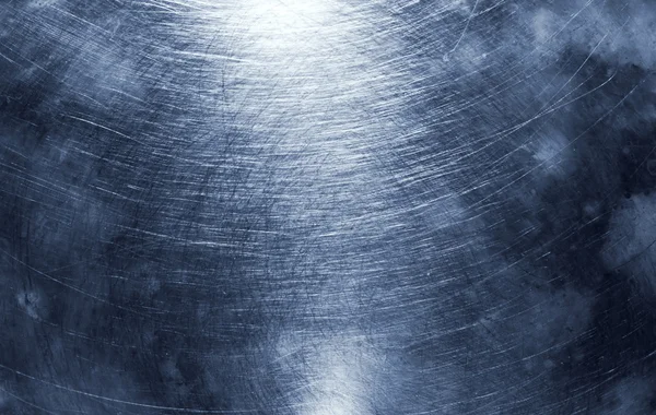 Blue scratched metal surface — Stock Photo, Image