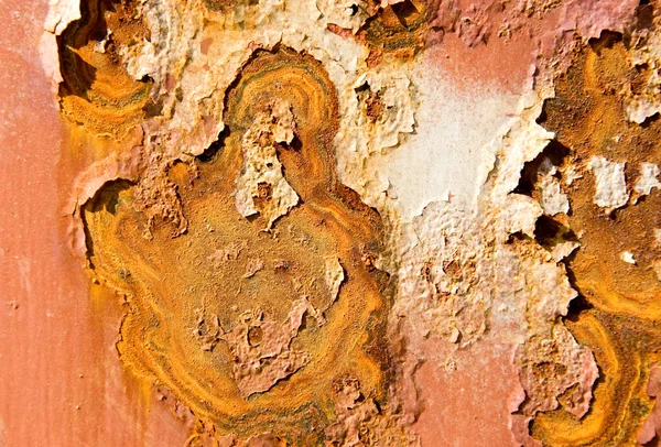 Rusty metal with paint — Stock Photo, Image