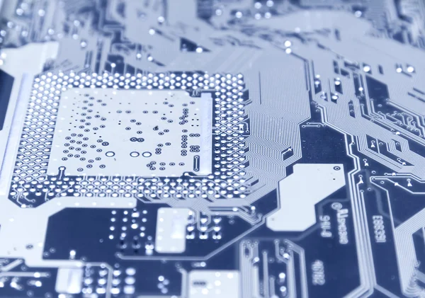 Вид компьютерного чипа — стоковое фото