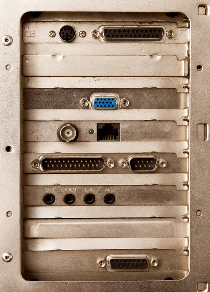 Parte posteriore del computer — Foto Stock