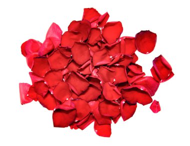 Red rose petals clipart