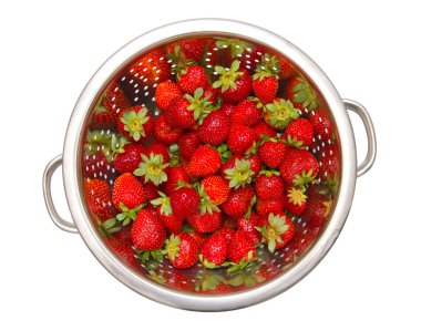 Bowl with strawberries clipart