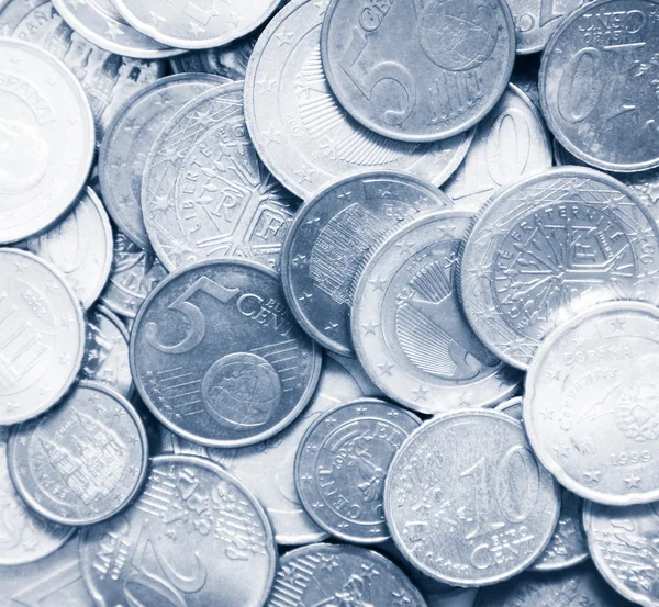 Eurocentové mince — Stock fotografie
