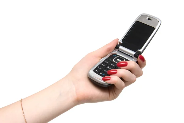 Telefon v ruce — Stock fotografie