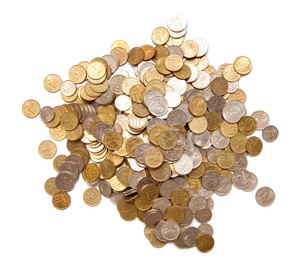 Heap of russian coins — Stock Photo, Image