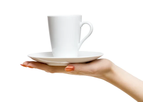 stock image Woman hand with cup