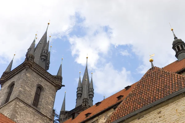 Mittelalterliches Burgdach — Stockfoto