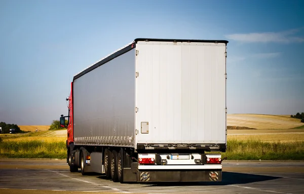 Heavy truck back view — Stock Photo, Image