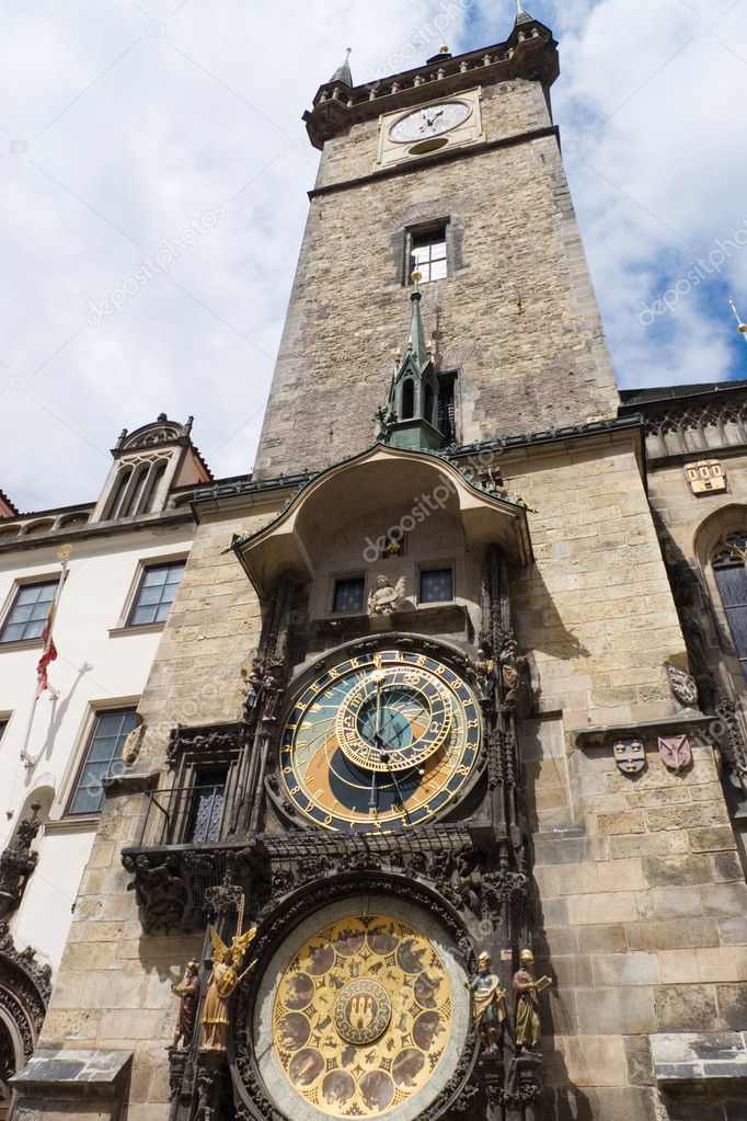 Famous old clock on a tower