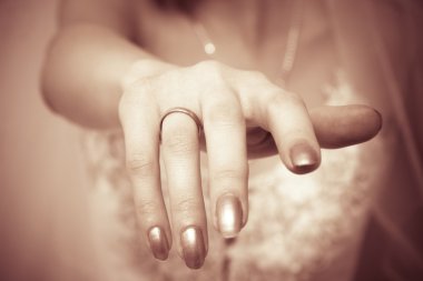 Bride hand with ring clipart