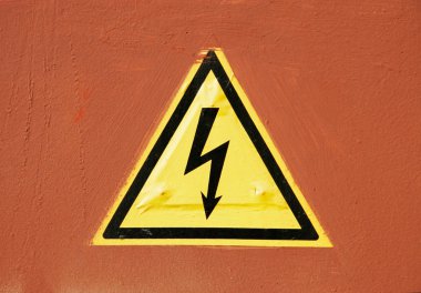 Danger electricity sign clipart