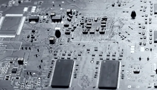 Számítógépes chip ezüst árnyalat — Stock Fotó
