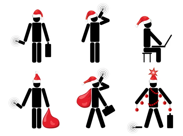 Businessmans χριστουγεννιάτικα σύμβολα — Stockfoto