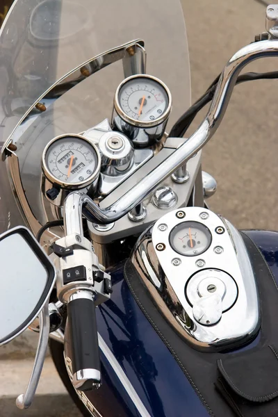 Widok zbliżenie motocykl — Zdjęcie stockowe