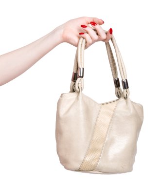 Woman hand with handbag clipart