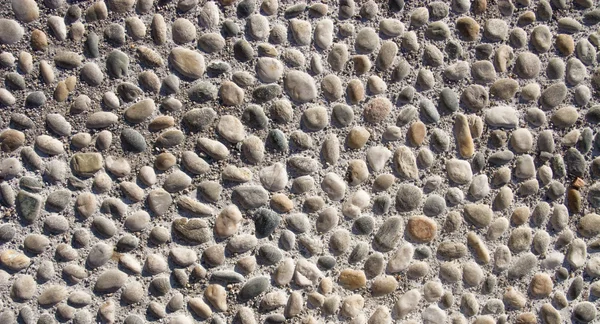 Terra di pietra con ciottoli rotondi — Foto Stock