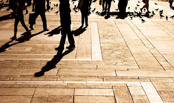 걷는 실루엣 — 스톡 사진