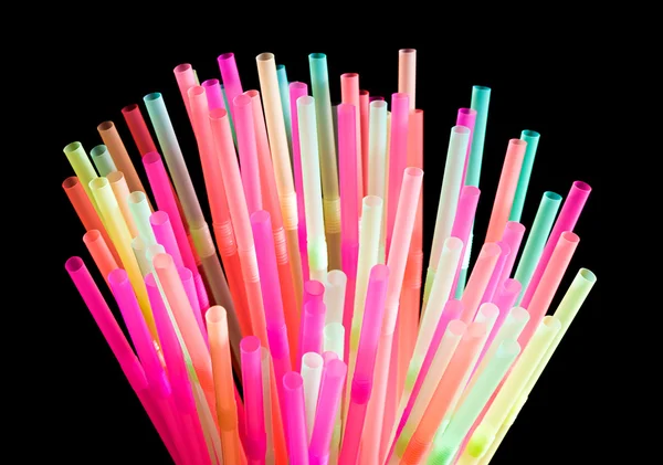 Plastic tubes for drink — Stock Photo, Image