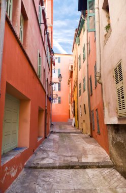 Italian town narrow street clipart
