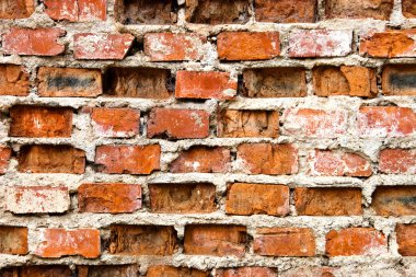 Very old and damaged brick wall clipart