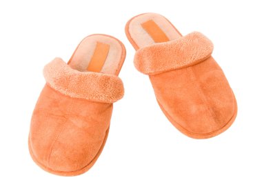 Orange slippers clipart