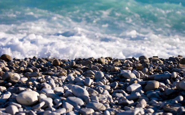 Sea coast with pebbles — Stock Photo, Image