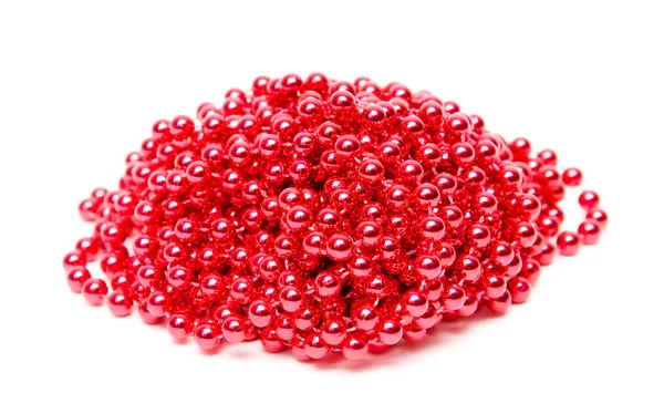 Röda pärlor imitation — Stockfoto