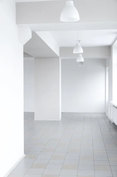 Limpe interior moderno branco brilhante — Fotografia de Stock