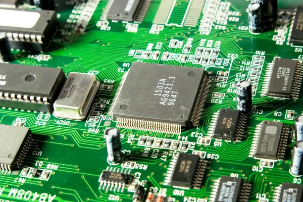 Computer chip closeup — 스톡 사진