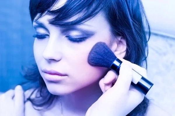 Maquillaje de cara de mujer — Foto de Stock