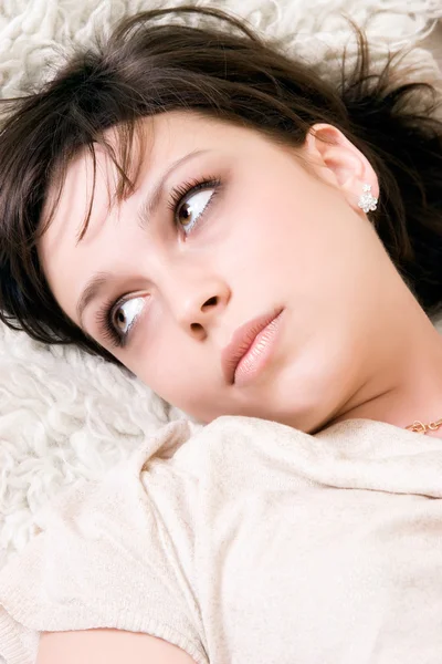 Glamour young resting woman portrait — Stock Photo, Image