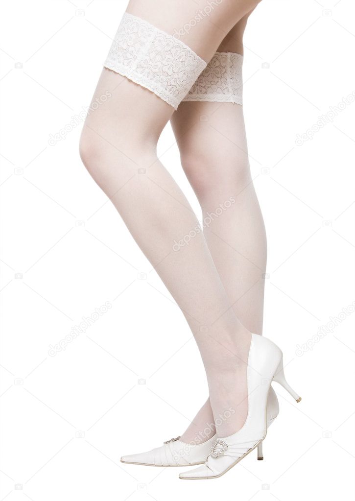Sexy White Pantyhose Legs
