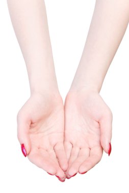 Two woman hands in stretching pose clipart