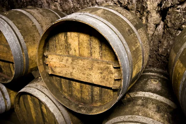 Wine barrels closeup — Stock Photo, Image