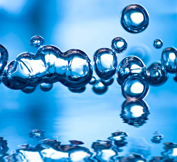 Schril bubbels in gel met reflectie — Stockfoto