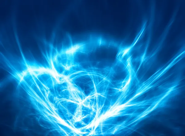 Abstraktes blaues Fraktal mit Bewegungseffekt — Stockfoto